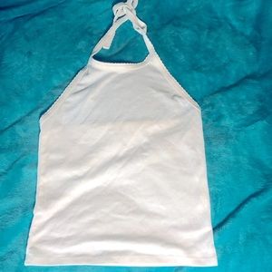 American Eagle white halter top